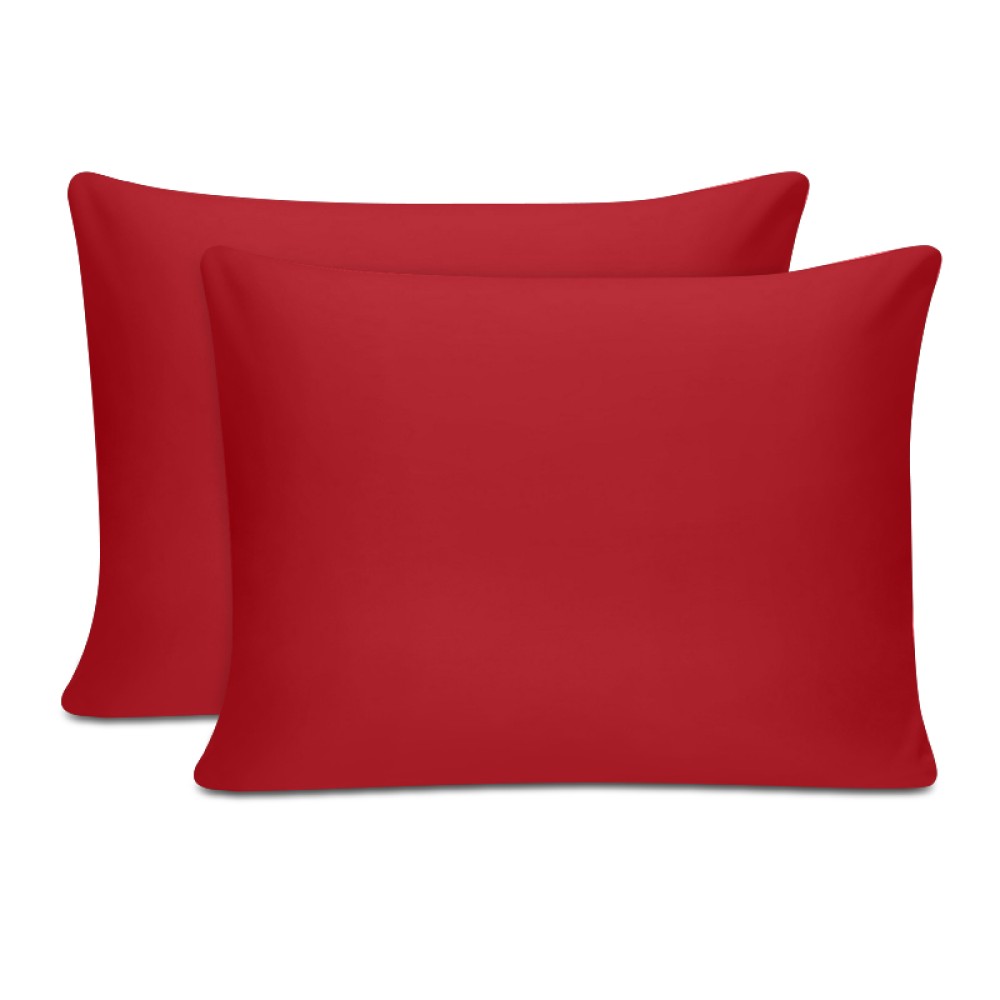 Μαξιλαροθήκες ύπνου Tonne Cotton Box Σετ 2 τμχ χρώμα κόκκινο 50x70εκ.