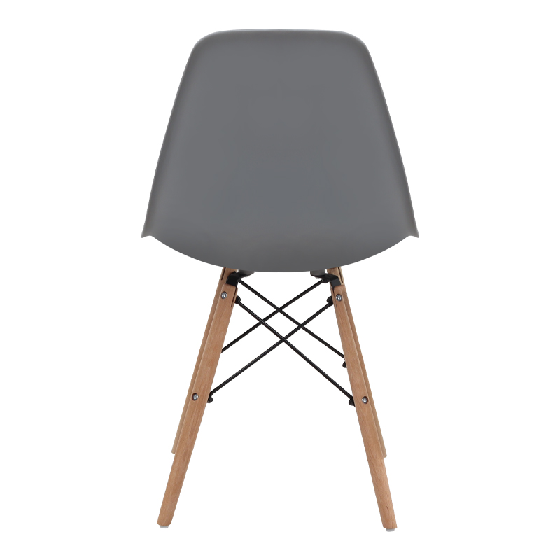 Καρέκλα τραπεζαρίας Nova Megapap PP γκρι - ξύλινο φυσικό πόδι 46x51x80εκ.