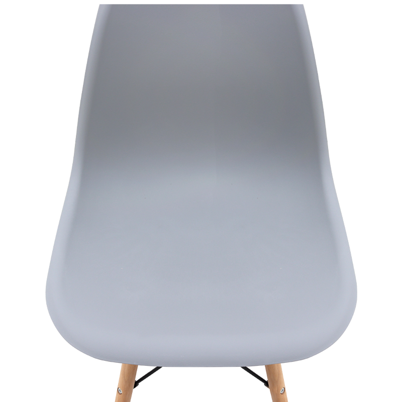 Καρέκλα τραπεζαρίας Nova Megapap PP γκρι - ξύλινο φυσικό πόδι 46x51x80εκ.