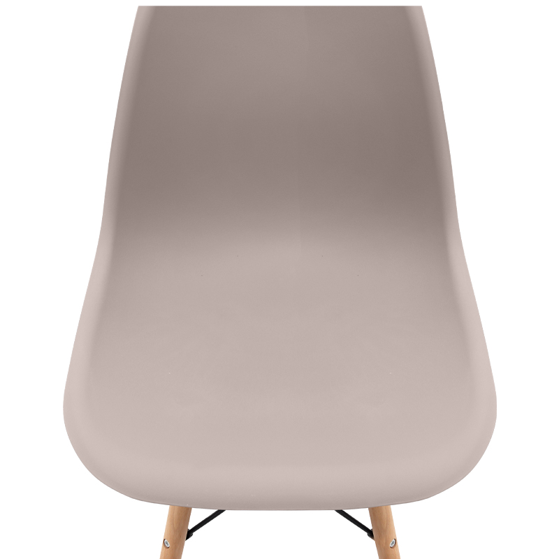 Καρέκλα τραπεζαρίας Nova Megapap PP cappuccino - ξύλινο φυσικό πόδι 46x51x80εκ.