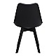 Καρέκλα τραπεζαρίας Viva Megapap PP - PU μαύρο - ξύλινο μαύρο πόδι 48,5x54x80εκ.