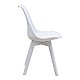Καρέκλα τραπεζαρίας Viva Megapap PP - PU λευκό - ξύλινο λευκό πόδι 48,5x54x80εκ.