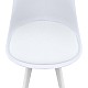 Καρέκλα τραπεζαρίας Viva Megapap PP - PU λευκό - ξύλινο λευκό πόδι 48,5x54x80εκ.