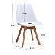 Καρέκλα τραπεζαρίας Viva Megapap PP - PU λευκό - ξύλινο φυσικό πόδι 48,5x54x80εκ.