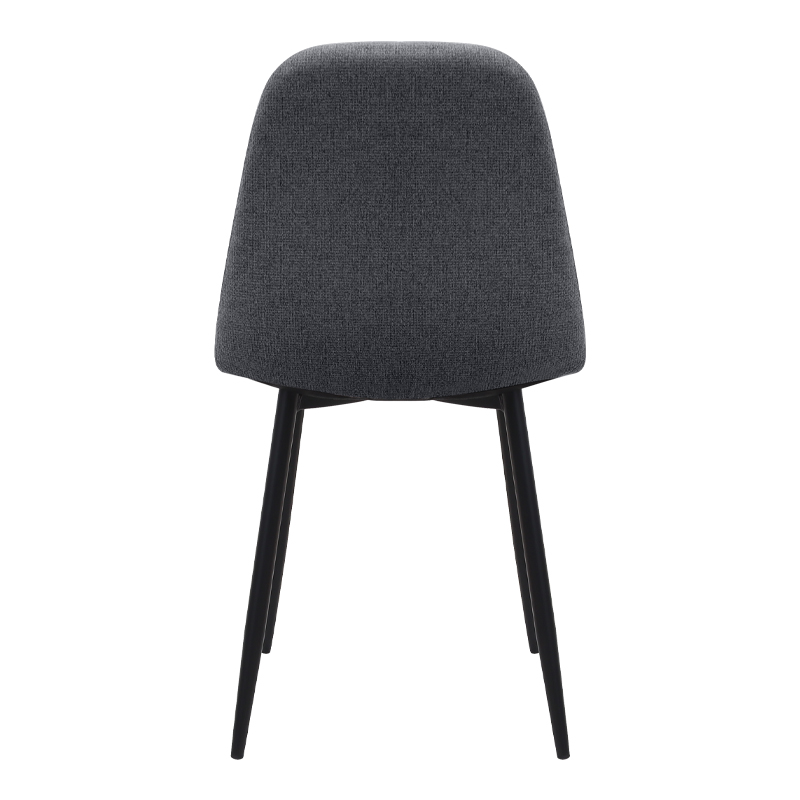 Καρέκλα τραπεζαρίας Iris Megapap γκρι ύφασμα - μεταλλικό μαύρο πόδι 43x50x85εκ.