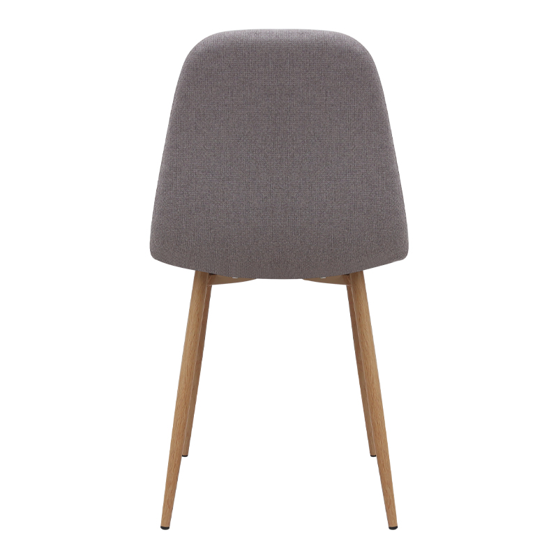 Καρέκλα τραπεζαρίας Iris Megapap μπεζ ύφασμα - μεταλλικό φυσικό πόδι 43x50x85εκ.