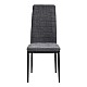 Καρέκλα τραπεζαρίας Rosa Megapap γκρι ύφασμα - μεταλλικό μαύρο πόδι 41x51x96εκ.