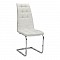 Καρέκλα τραπεζαρίας Vela Megapap λευκό PU - μεταλλική βάση χρωμίου 41x61x107εκ.