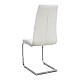 Καρέκλα τραπεζαρίας Vela Megapap λευκό PU - μεταλλική βάση χρωμίου 41x61x107εκ.