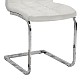 Καρέκλα τραπεζαρίας Vela Megapap λευκό PU - μεταλλική βάση χρωμίου 41x61x107εκ.