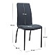 Καρέκλα τραπεζαρίας Fina Megapap ανθρακί ύφασμα - μεταλλικό μαύρο πόδι 43x58x95εκ.