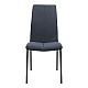 Καρέκλα τραπεζαρίας Fina Megapap ανθρακί ύφασμα - μεταλλικό μαύρο πόδι 43x58x95εκ.