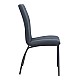 Καρέκλα τραπεζαρίας Fina Megapap ανθρακί ύφασμα - μεταλλικό μαύρο πόδι 43x58x95εκ.