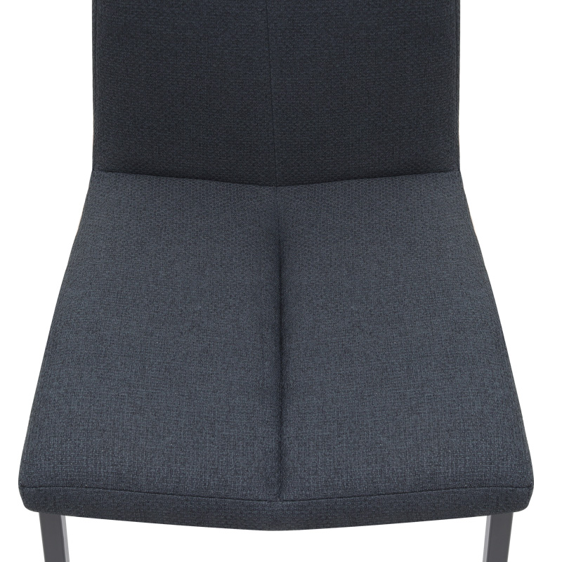 Καρέκλα τραπεζαρίας Fina Megapap ανθρακί ύφασμα - μεταλλικό μαύρο πόδι 43x58x95εκ.