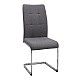 Καρέκλα τραπεζαρίας Laura Megapap γκρι ύφασμα - μεταλλική βάση χρωμίου 42x58x98εκ.