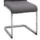 Καρέκλα τραπεζαρίας Laura Megapap γκρι ύφασμα - μεταλλική βάση χρωμίου 42x58x98εκ.