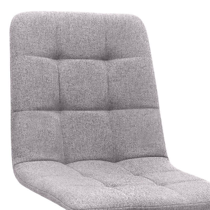 Καρέκλα τραπεζαρίας Bianca Megapap μπεζ ύφασμα - μεταλλικό μαύρο πόδι 43x56x84εκ.