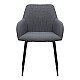 Πολυθρόνα τραπεζαρίας Monica Megapap γκρι ύφασμα - μεταλλικό μαύρο πόδι 54x57x84εκ.