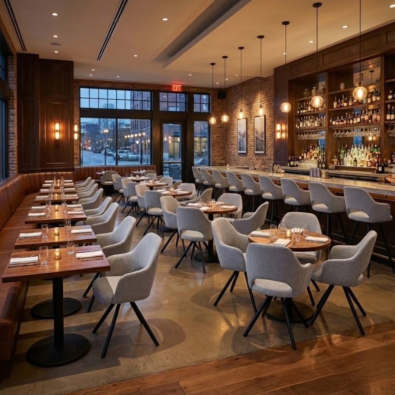 Πολυθρόνα τραπεζαρίας Gabriel Megapap μπεζ ύφασμα - μεταλλικό μαύρο πόδι 58x60x85εκ.