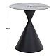 Τραπεζάκι βοηθητικό Logan Megapap sintered stone - μέταλλο χρώμα γκρι εφέ μαρμάρου - μαύρο Ø50x56εκ.