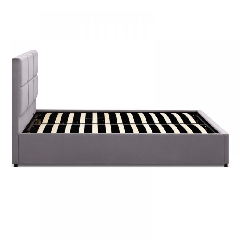 Κρεβάτι Kingston Megapap βελούδινο χρώμα γκρι 150x200εκ. Κρεβάτι Kingston Megapap βελούδινο χρώμα γκρι 150x200εκ.