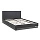 Κρεβάτι Flat Megapap υφασμάτινο χρώμα ανθρακί 160x200εκ. Κρεβάτι Flat Megapap υφασμάτινο χρώμα ανθρακί 160x200εκ.