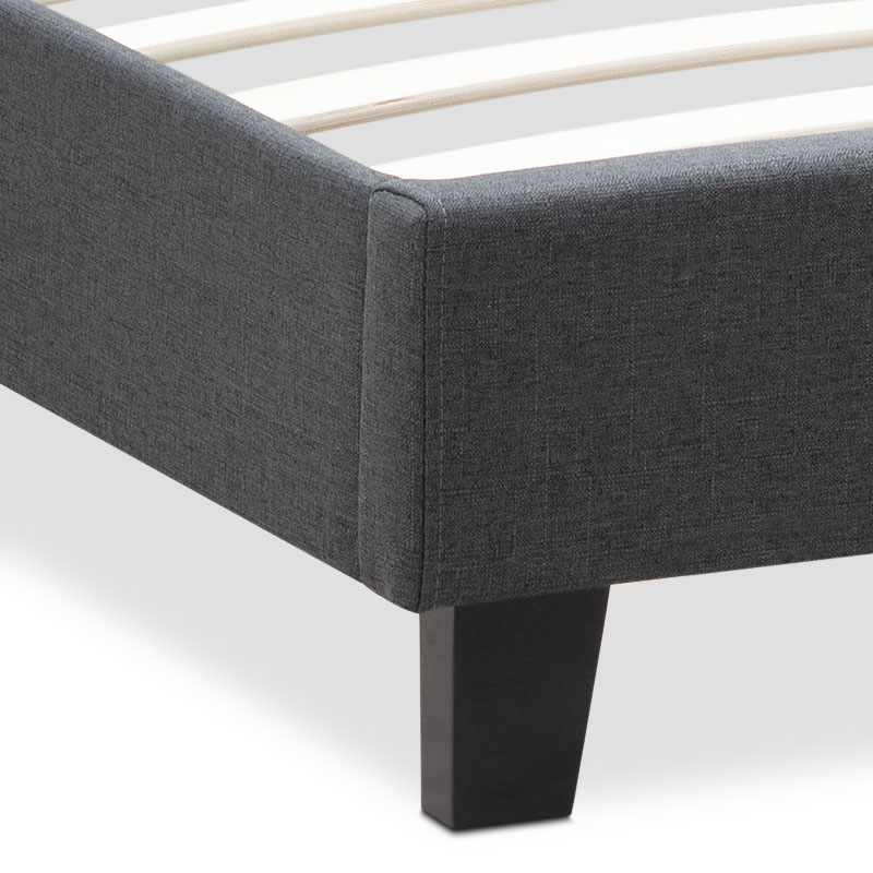 Κρεβάτι Flat Megapap υφασμάτινο χρώμα ανθρακί 160x200εκ. Κρεβάτι Flat Megapap υφασμάτινο χρώμα ανθρακί 160x200εκ.