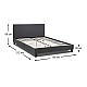Κρεβάτι Flat Megapap υφασμάτινο χρώμα ανθρακί 160x200εκ. Κρεβάτι Flat Megapap υφασμάτινο χρώμα ανθρακί 160x200εκ.