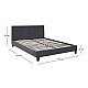 Κρεβάτι Flat Megapap από τεχνόδερμα χρώμα μαύρο ματ 150x200εκ. Κρεβάτι Flat Megapap από τεχνόδερμα χρώμα μαύρο ματ 150x200εκ.