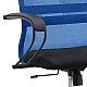 Καρέκλα γραφείου Prince Megapap με ύφασμα Mesh χρώμα μπλε - μαύρο 66,5x70x123/133εκ.