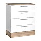Συρταριέρα μελαμίνης Base Megapap χρώμα oak - λευκό 72x40x88εκ. Συρταριέρα μελαμίνης Base Megapap χρώμα oak - λευκό 72x40x88εκ.