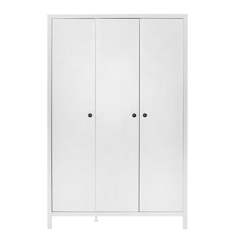 Ντουλάπα ρούχων French Megapap τρίφυλλη χρώμα λευκό 125x54x196εκ. Ντουλάπα ρούχων French Megapap τρίφυλλη χρώμα λευκό 125x54x196εκ.