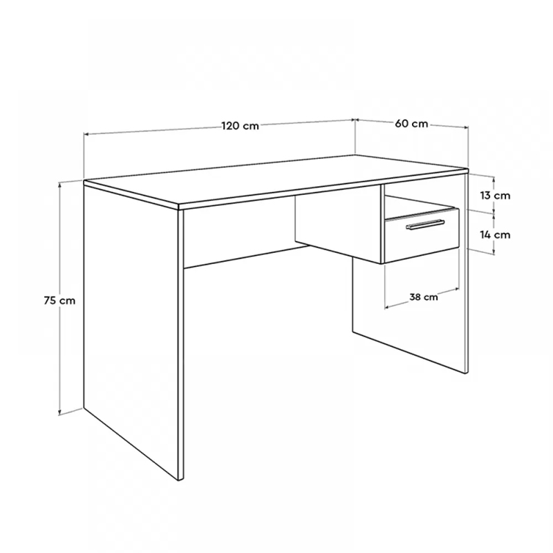 Γραφείο εργασίας Concept Megapap χρώμα ανθρακί 120x60x75εκ. Γραφείο εργασίας Concept Megapap χρώμα ανθρακί 120x60x75εκ.