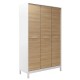 Ντουλάπα ρούχων London Megapap τρίφυλλη χρώμα oak - λευκό 120x52x202εκ. Ντουλάπα ρούχων London Megapap τρίφυλλη χρώμα oak - λευκό 120x52x202εκ.