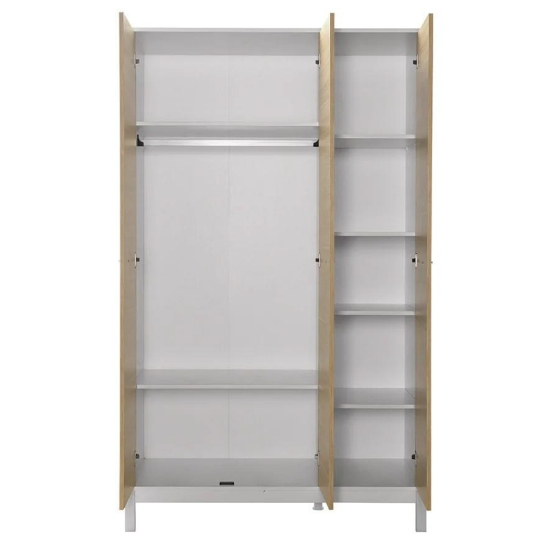 Ντουλάπα ρούχων London Megapap τρίφυλλη χρώμα oak - λευκό 120x52x202εκ. Ντουλάπα ρούχων London Megapap τρίφυλλη χρώμα oak - λευκό 120x52x202εκ.