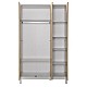 Ντουλάπα ρούχων London Megapap τρίφυλλη χρώμα oak - λευκό 120x52x202εκ. Ντουλάπα ρούχων London Megapap τρίφυλλη χρώμα oak - λευκό 120x52x202εκ.