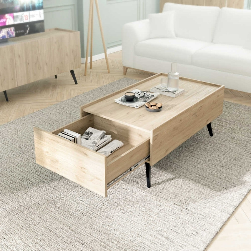 Τραπεζάκι σαλονιού Luna Megapap χρώμα florida oak 102x61x44εκ. Τραπεζάκι σαλονιού Luna Megapap χρώμα florida oak 102x61x44εκ.