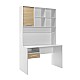 Γραφείο εργασίας London Megapap χρώμα λευκό - oak 120x60x196εκ. Γραφείο εργασίας London Megapap χρώμα λευκό - oak 120x60x196εκ.