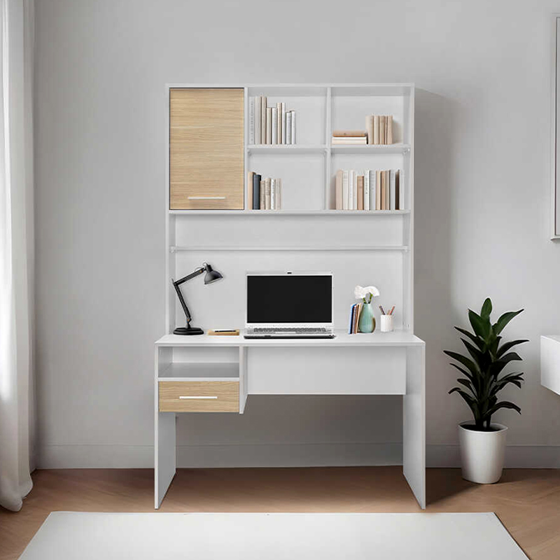 Γραφείο εργασίας London Megapap χρώμα λευκό - oak 120x60x196εκ. Γραφείο εργασίας London Megapap χρώμα λευκό - oak 120x60x196εκ.