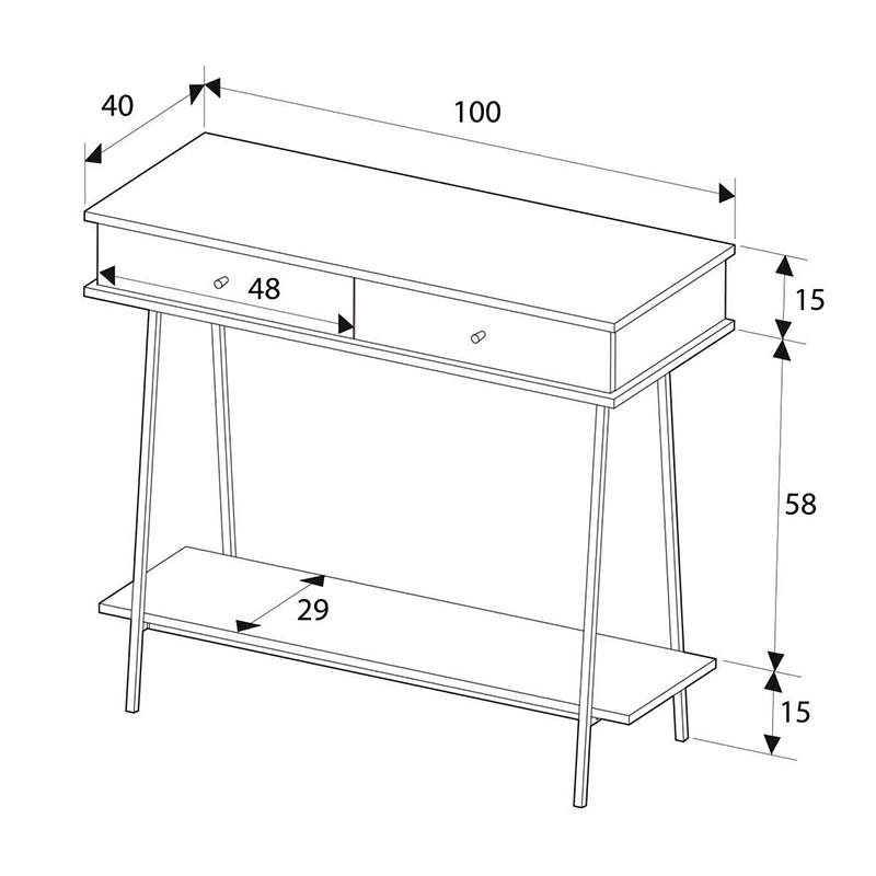Κονσόλα Elite Megapap χρώμα λευκό του πάγου 100x40x88εκ. Κονσόλα Elite Megapap χρώμα λευκό του πάγου 100x40x88εκ.