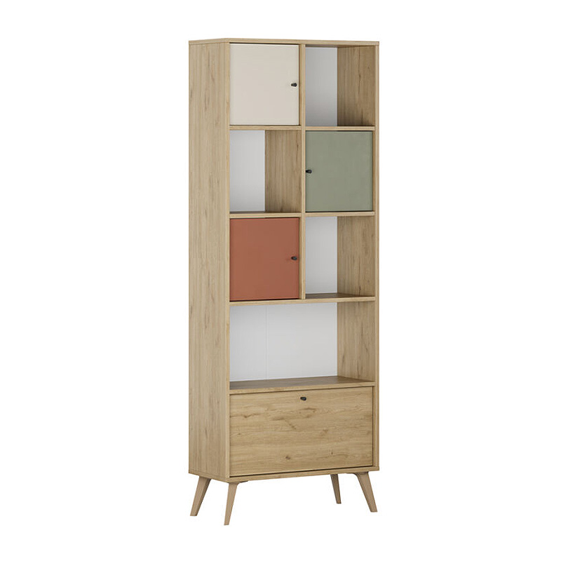 Βιβλιοθήκη Terra Megapap χρώμα florida oak 67x30x181εκ. Βιβλιοθήκη Terra Megapap χρώμα florida oak 67x30x181εκ.