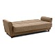 Καναπές - κρεβάτι Jason Megapap τριθέσιος υφασμάτινος με αποθηκευτικό χώρο σε μπεζ - ανοιχτό καφέ 216x85x91εκ.