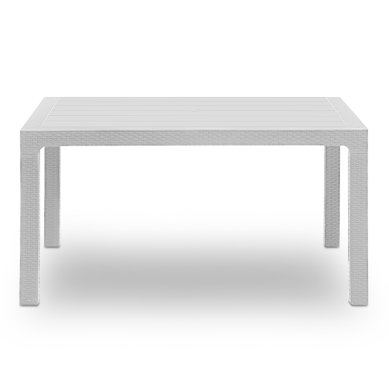 Τραπέζι κήπου Arizona Megapap από PP χρώμα λευκό 140x80x75εκ.