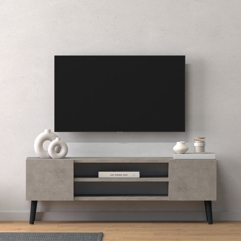 Έπιπλο τηλεόρασης Etna Megapap χρώμα γκρι ρετρό 120x30x40εκ. Έπιπλο τηλεόρασης Etna Megapap χρώμα γκρι ρετρό 120x30x40εκ.