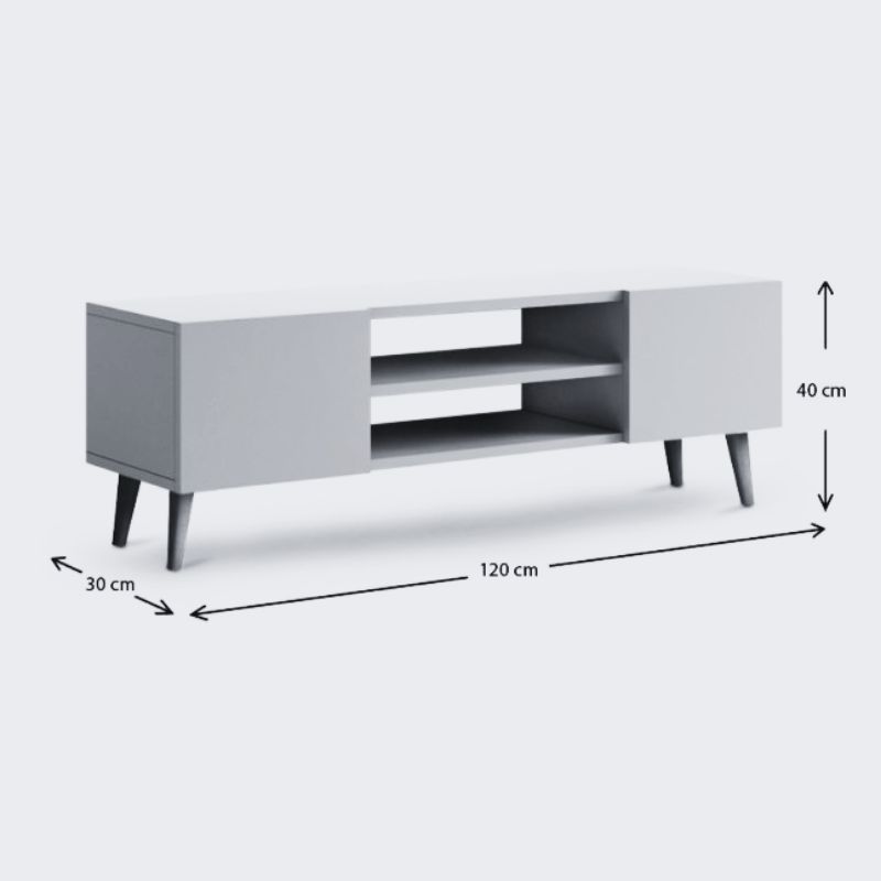 Έπιπλο τηλεόρασης Etna Megapap χρώμα γκρι ρετρό 120x30x40εκ. Έπιπλο τηλεόρασης Etna Megapap χρώμα γκρι ρετρό 120x30x40εκ.