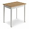 Τραπέζι Mini Megapap μεταλλικό - μελαμίνης χρώμα oak - λευκό 78x59x75εκ.