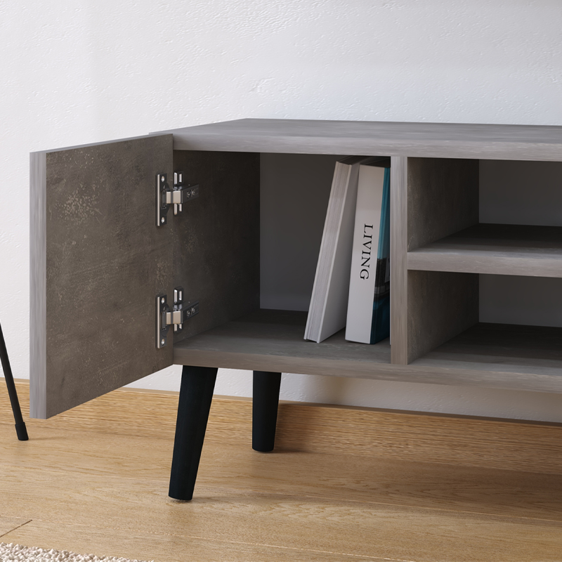 Έπιπλο τηλεόρασης Porto Megapap χρώμα γκρι ρετρό 90x32x42εκ. Έπιπλο τηλεόρασης Porto Megapap χρώμα γκρι ρετρό 90x32x42εκ.
