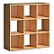 Βιβλιοθήκη Cube Megapap από μελαμίνη χρώμα oak 90x30x90εκ.