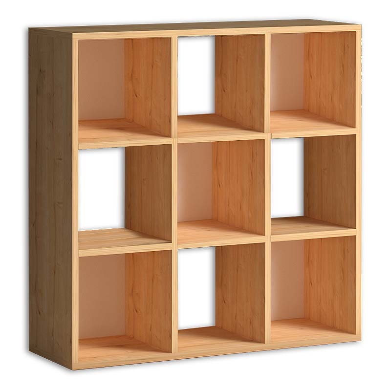 Βιβλιοθήκη Cube Megapap από μελαμίνη χρώμα oak 90x30x90εκ.