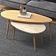 Τραπεζάκι σαλονιού σετ 2 τμχ Elips Megapap χρώμα oak - travertine 116x46x46εκ. Τραπεζάκι σαλονιού σετ 2 τμχ Elips Megapap χρώμα oak - travertine 116x46x46εκ.